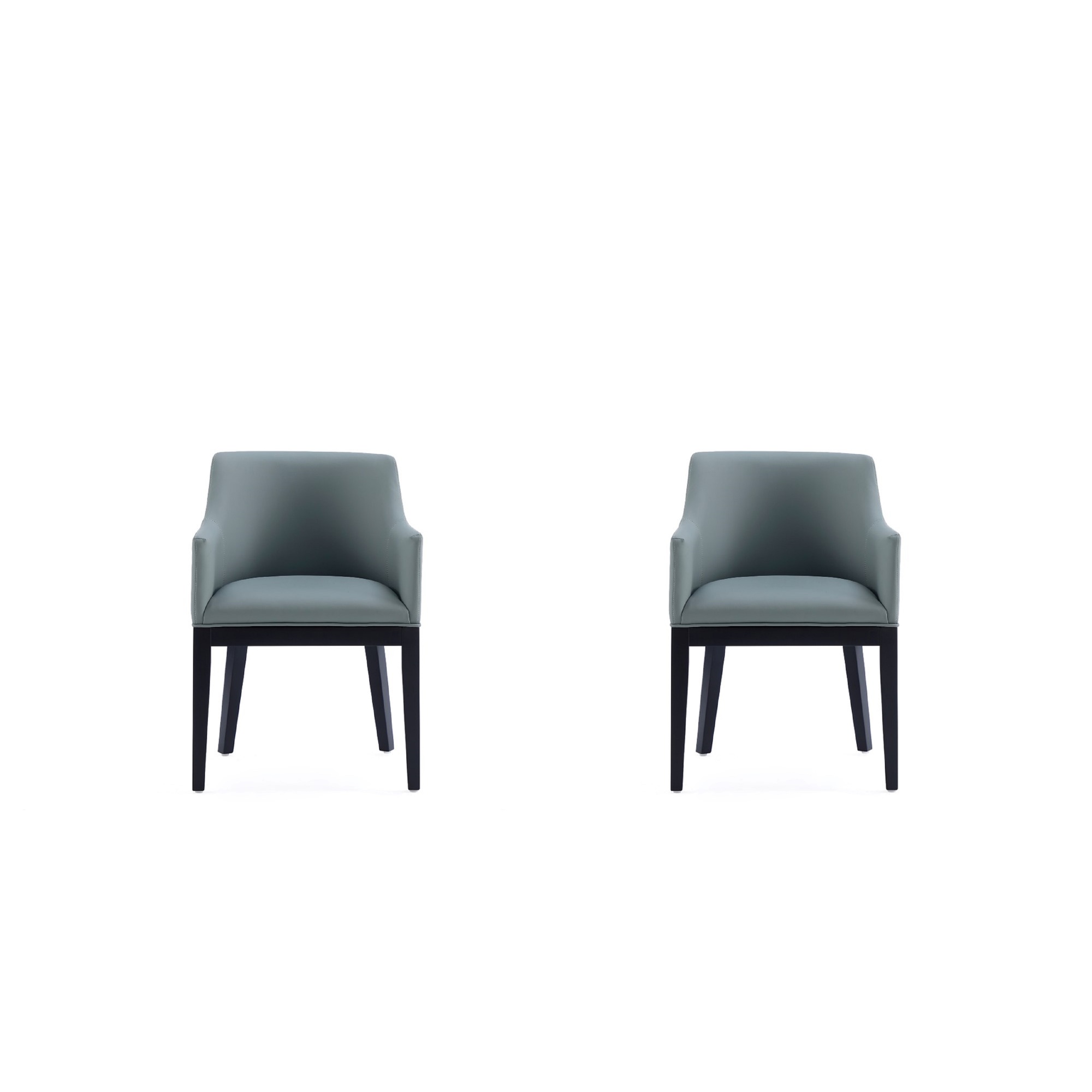 Manhattan Comfort, Gansevoort Faux Leather Armchair Pewter Set of 2 Primary Color Pewter, Included (qty.) 2 Model# 2-DC051AR